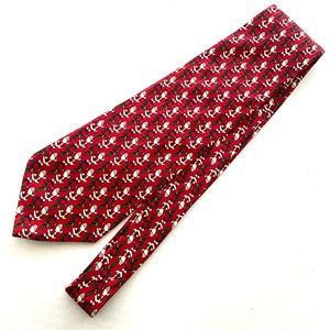FN Festive RED SANTA Christmas Holiday Silk Necktie